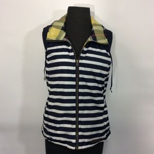 G.H. Bass & Co. Small Vest Striped Plaid Full Zip